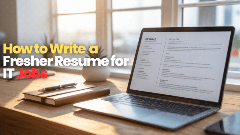 How to Write a Fresher Resume for IT Jobs
